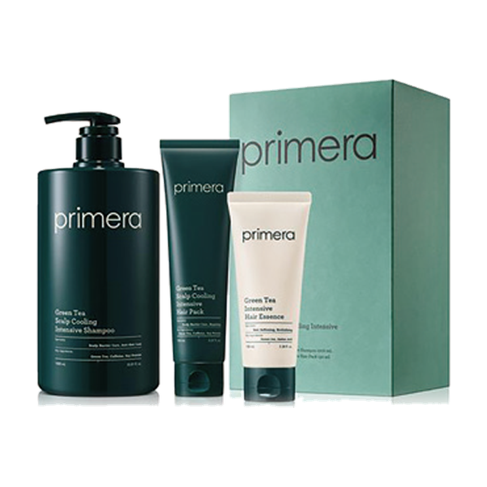 Primera Green Tea Scalp Cooling Intensive Hair Large Set 1L + 150ml + 100ml