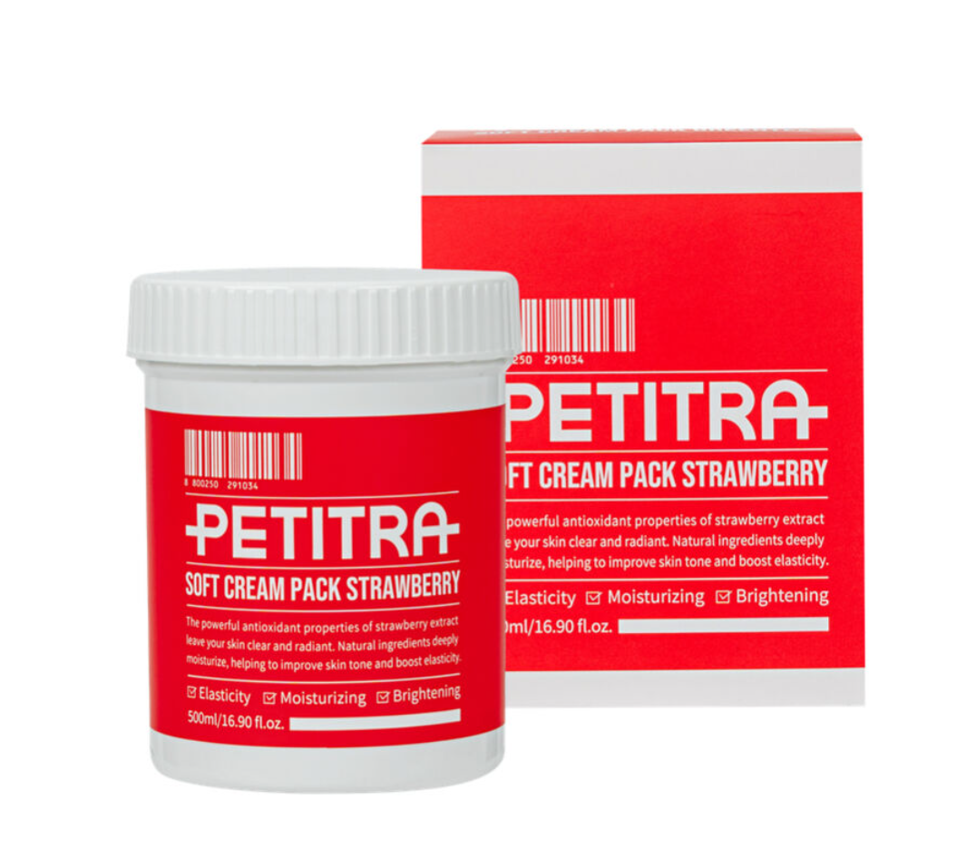 PETITRA Soft Cream Pack 500ml | Multi-Functional Brightening & Moisturizing Wash-Off Mask Immagine secondaria del prodotto