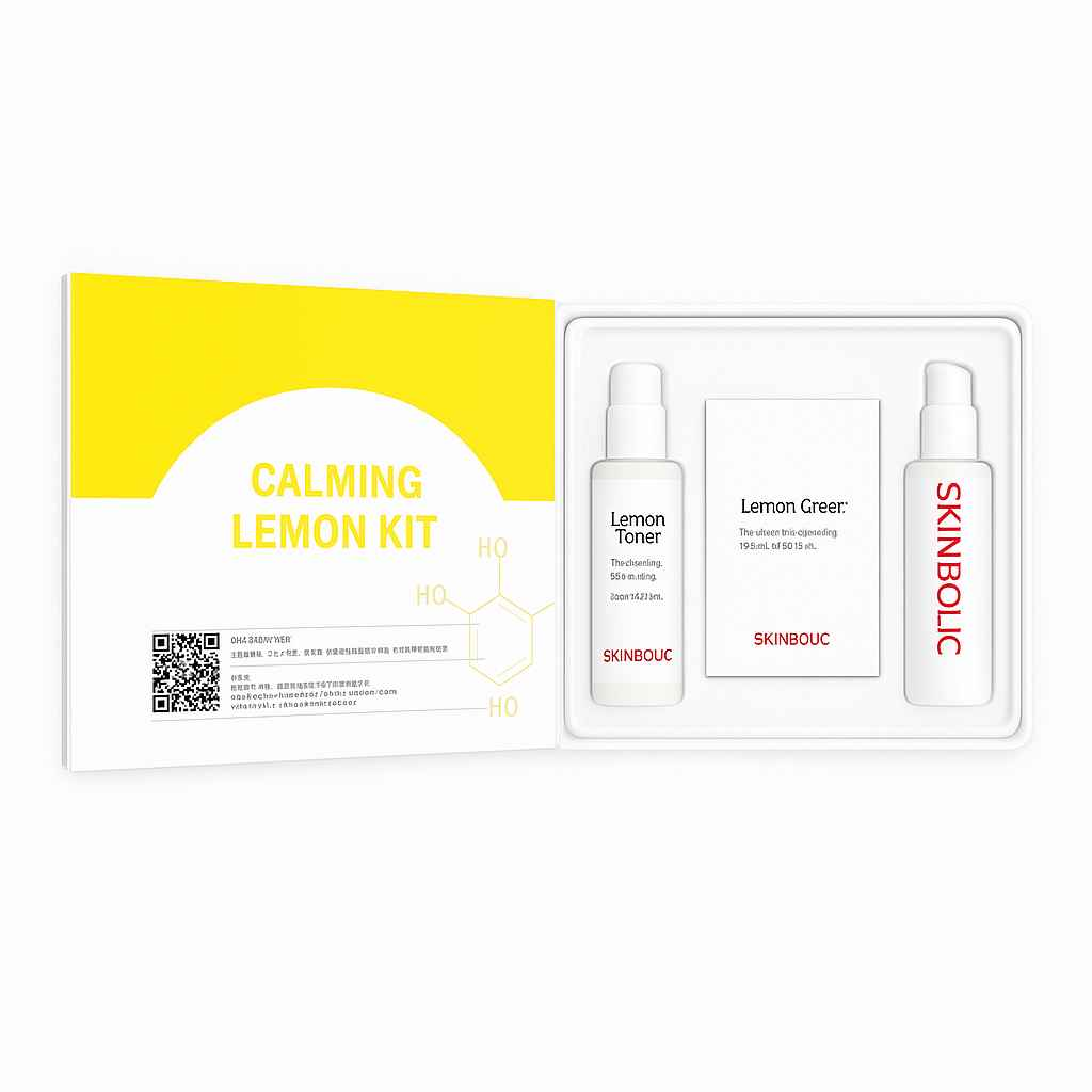 SKINBOLIC Calming Lemon Kit (Calming Lemon Therapy Kit | Brightening &amp; Soothing Vitamin C Skincare)