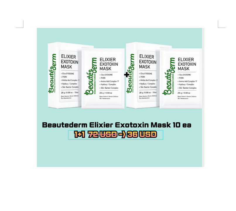 ( BOGO / 1+1 ) Beautederm Elixier Exotoxin Mask 10 ea