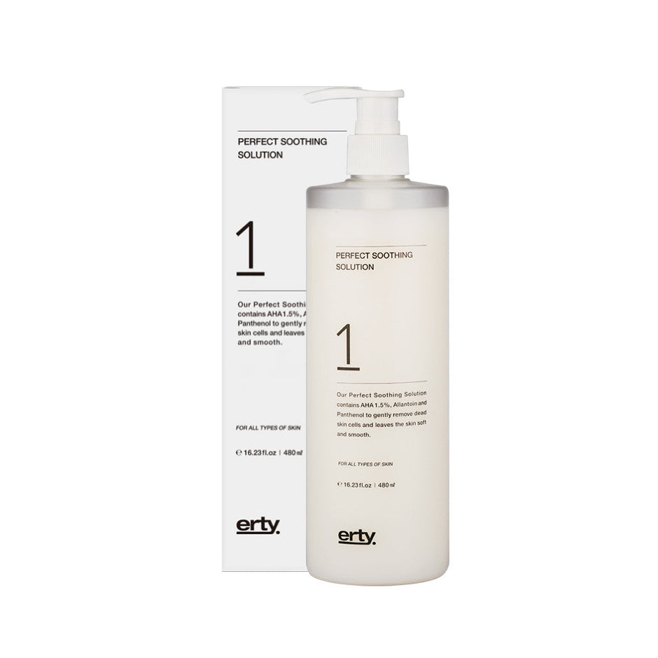 Erty Perfect Soothing Solution (480ml) - Gentle Exfoliating Toner