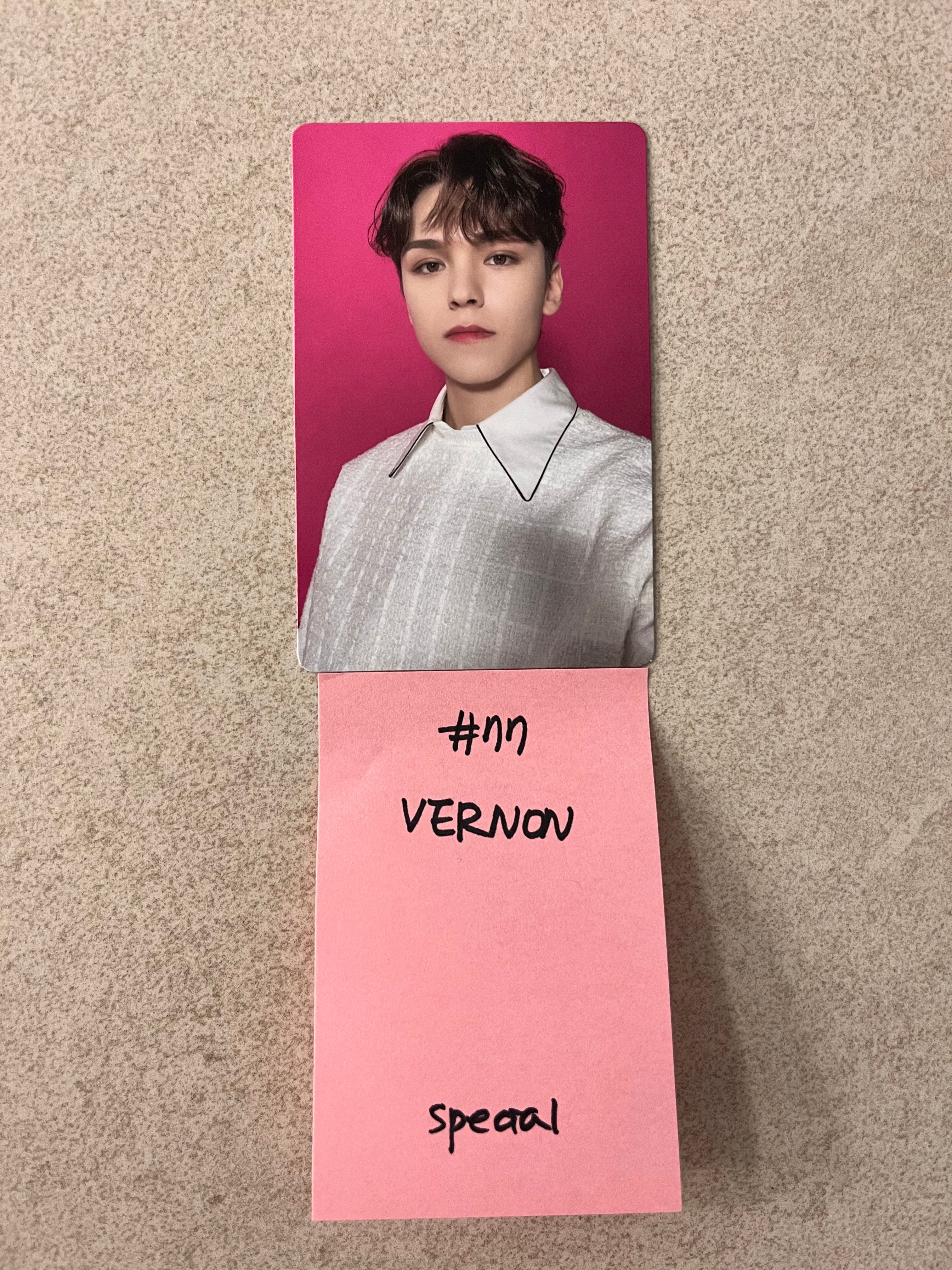 SEVENTEEN Seventeen Cafe in Seoul - Official Trading Photocard VERNON #77 SPECIAL