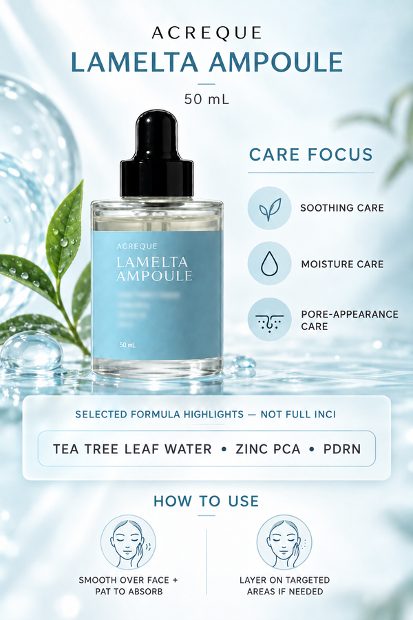 ACREQUE Lamelta Ampoule 50 mL — evidence-backed care focus and directions