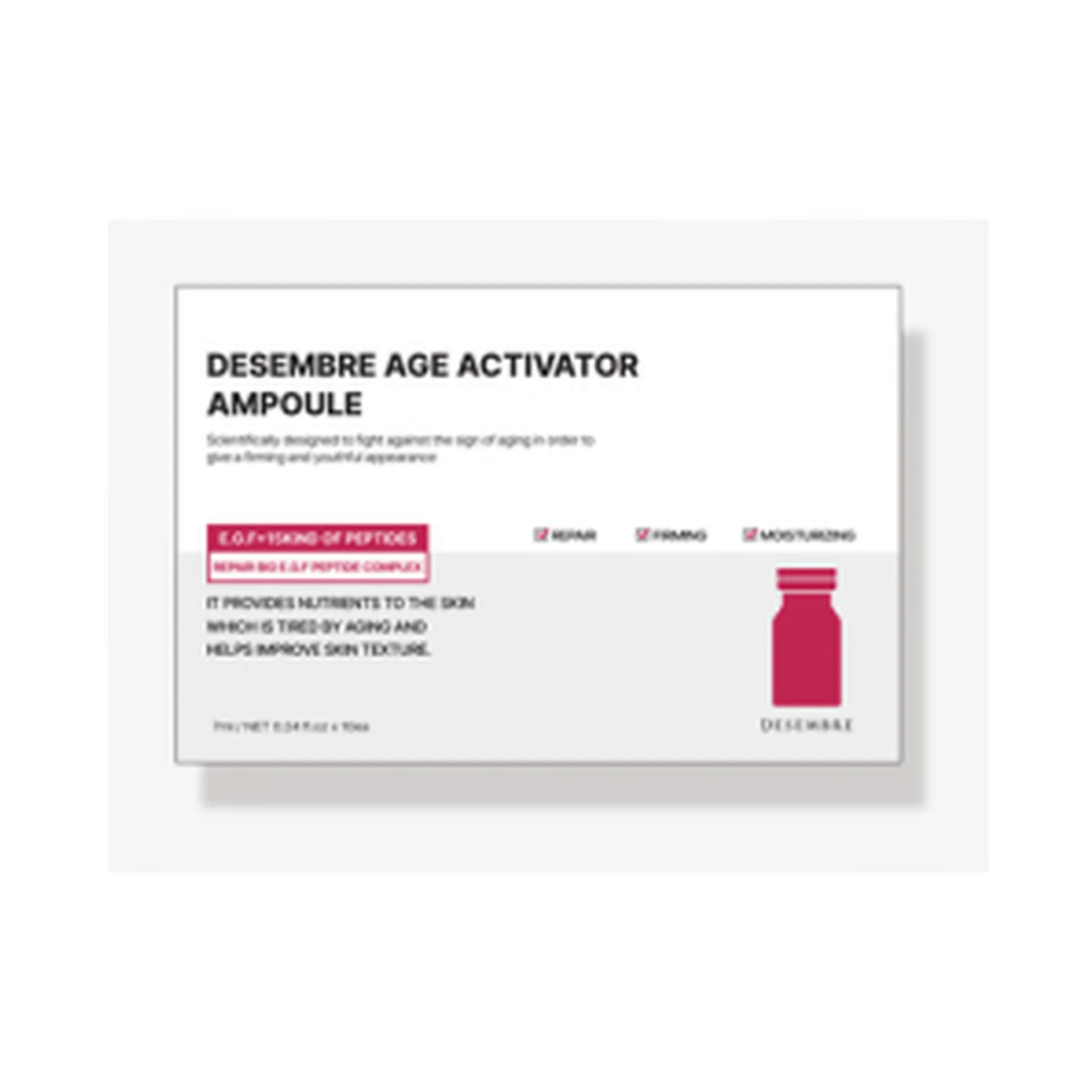 DESEMBRE Activator Aging Recell Ampoule (7ml x 10ea) product image Imagen principal del producto