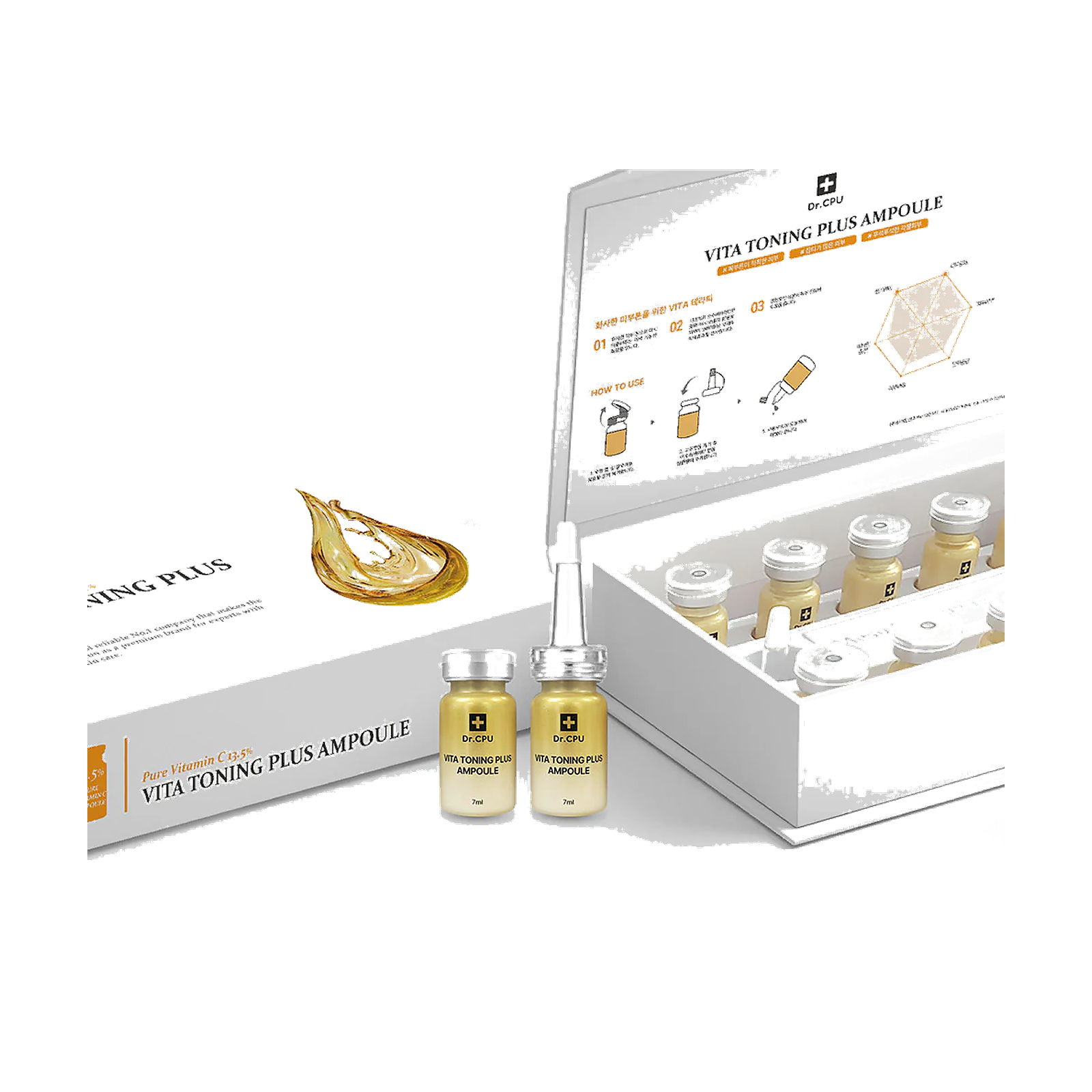 Dr.CPU Vita Toning Plus Ampoule 1 Box (7ml x 10ea) product image Gambar utama produk