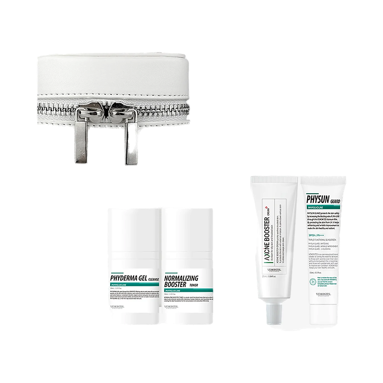 VEMONTES Trial Kit Hy Phyderma Gel 30ml / Normalizing Booster 30ml / HyCCINE Ampoule 15ml / HyCCINE Cream 25ml / Physun Guard 15ml product image Hauptbild