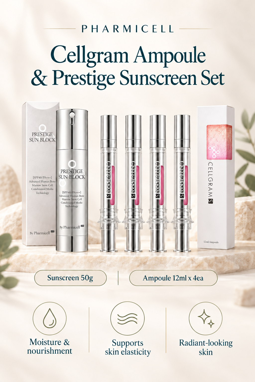 Pharmicell cellgram ampoule sunblock Set - product details